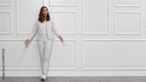 Bored Businesswoman In White