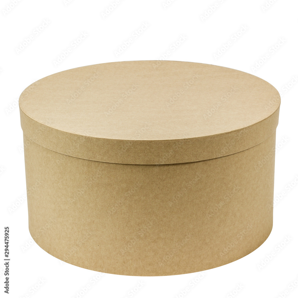 Kraft gift box on white background Kraft gift box on white background