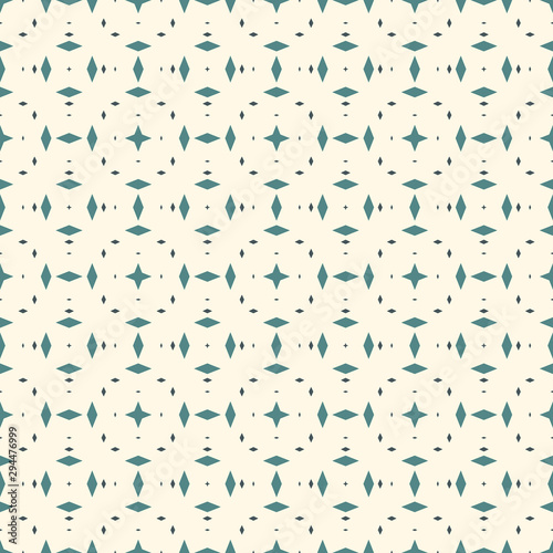 Seamless pattern with kaleidoscope ornament. Mini diamonds motif. Rhombus background. Minimalist geometric wallpaper