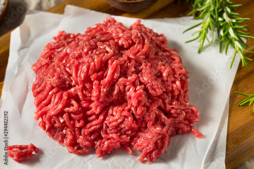 Raw Organic Red Ground Minced Beef