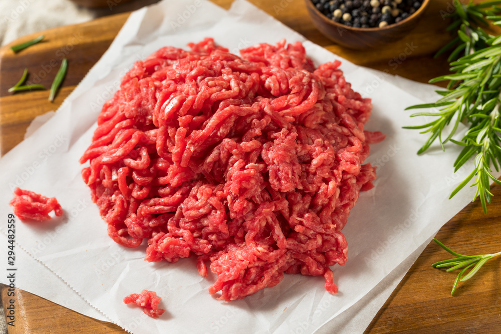 Raw Organic Red Ground Minced Beef Raw Organic Red Ground Minced Beef