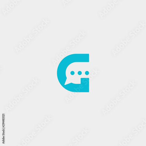 Letter G Chat Logo Template Vector Design