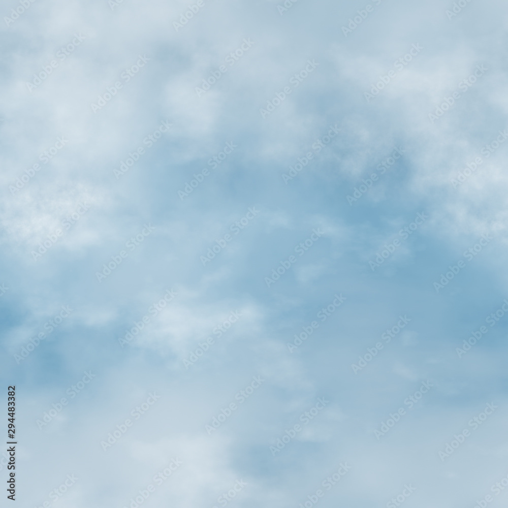 Obraz premium White clouds and blue sky seamless stock illustration.