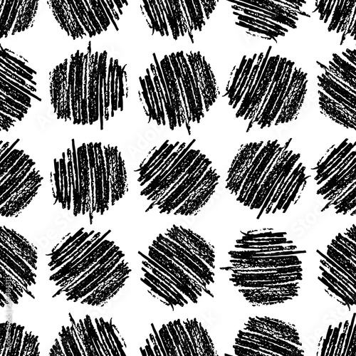 Seamless Pattern hand drawn with scribble Smear