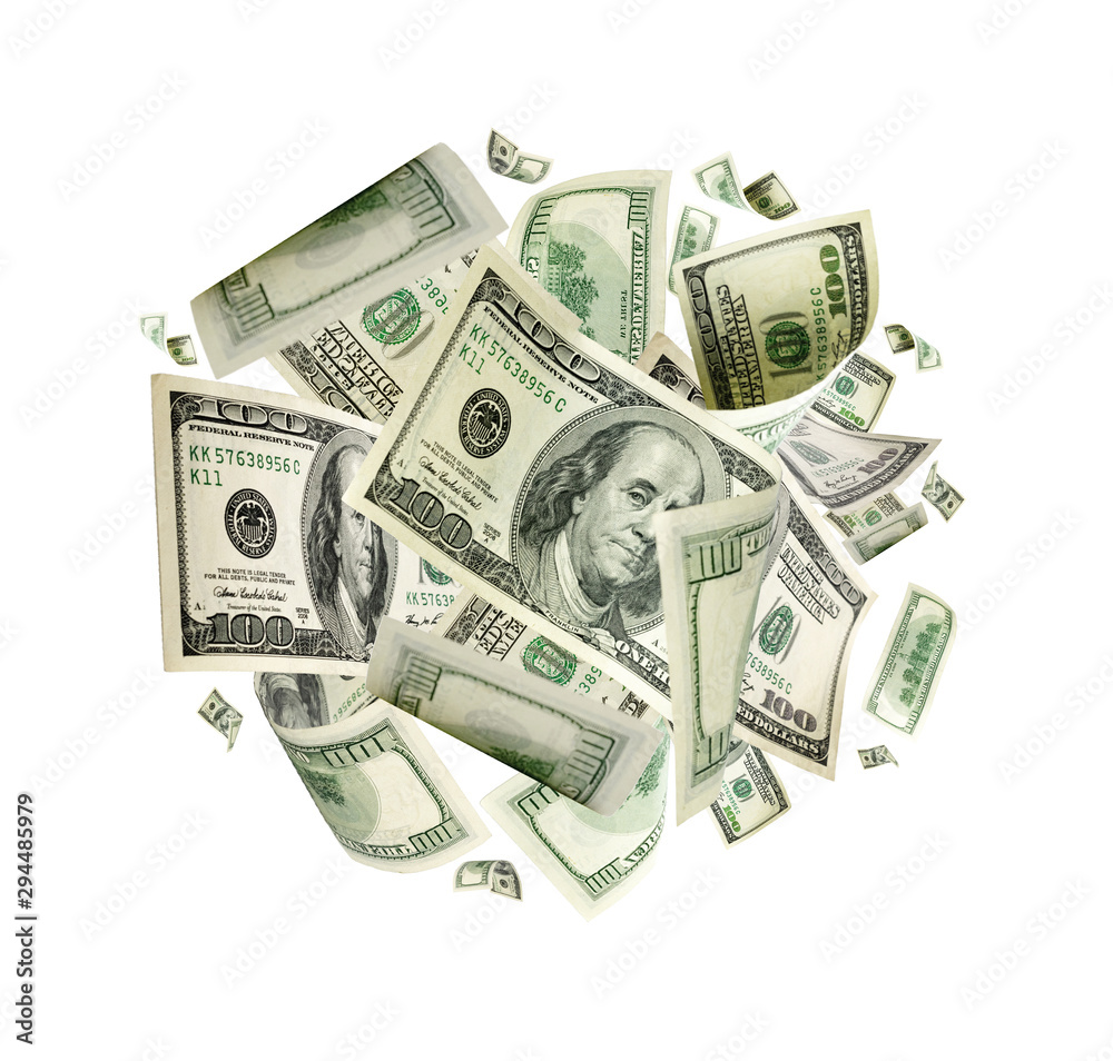Us dollar bill. Washington american cash. Falling usd money back Us dollar bill. Washington american cash. Falling usd money back