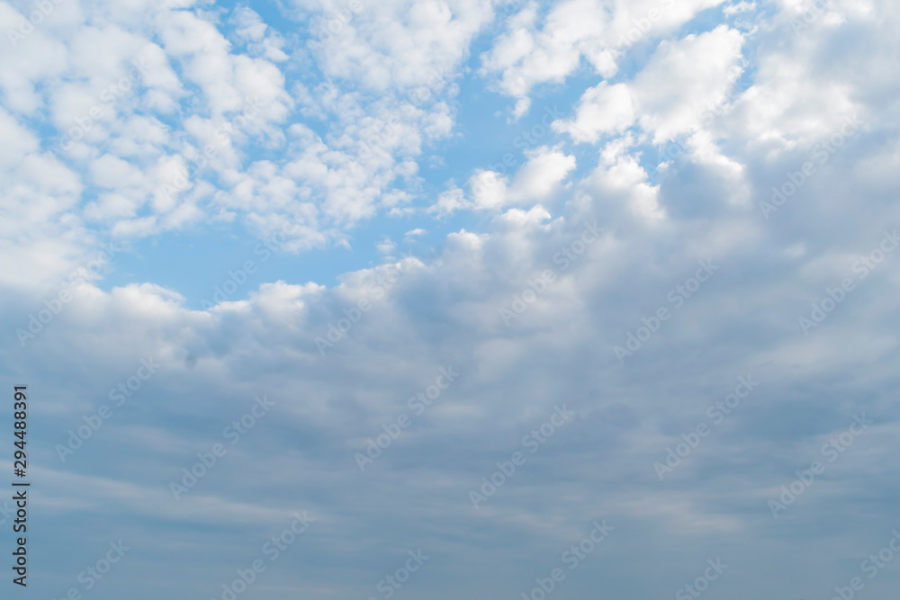 View of cloudy sky on a warm September day