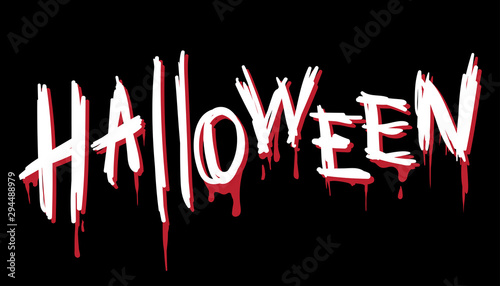 Halloween bloody lettering on a black background