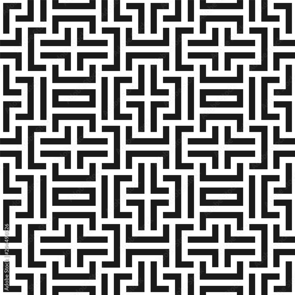 Vector seamless geometric pattern. Modern techno texture. Repeating abstract digital background with creative shapes Vector seamless geometric pattern. Modern techno texture. Repeating abstract digital background with creative shapes