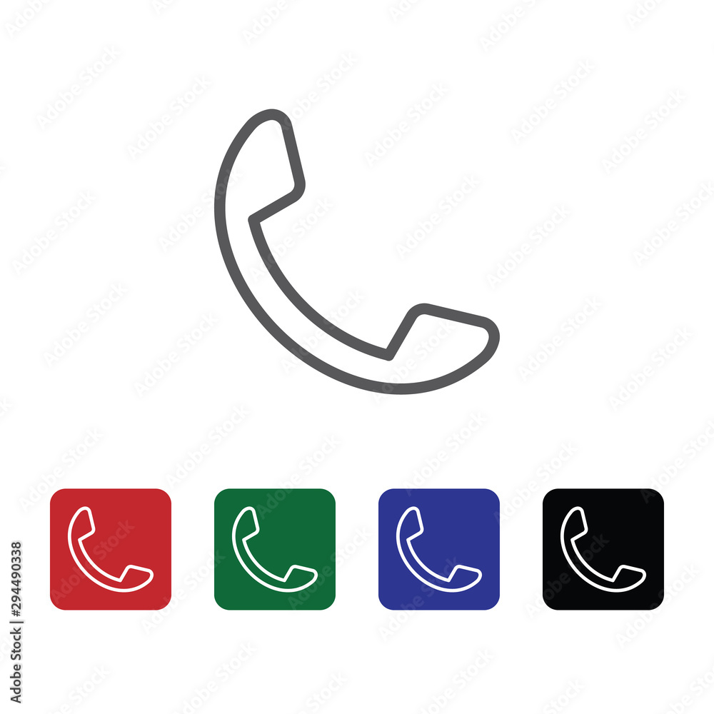 Call vector icon. Element of phone for mobile concept and web apps illustration. Thin line icon for website design and development. Vector icon Call vector icon. Element of phone for mobile concept and web apps illustration. Thin line icon for website design and development. Vector icon