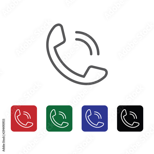Call  mobile  ring vector icon. Element of phone for mobile concept and web apps illustration. Thin line icon for website design and development. Vector icon