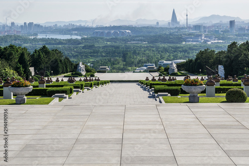 View from cemetery of martyrs of the revolution, Pyongyang, North Korea