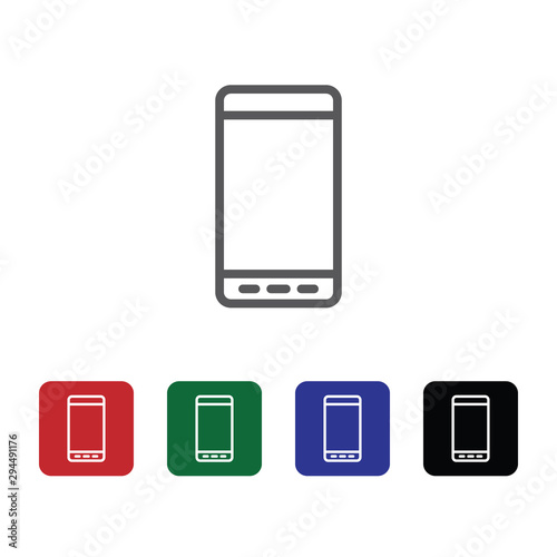 Mobile, smartphone vector icon. Element of phone for mobile concept and web apps illustration. Thin line icon for website design and development. Vector icon