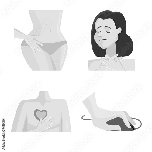 Vector design of suffering and injury icon. Collection of suffering and damage stock vector illustration.