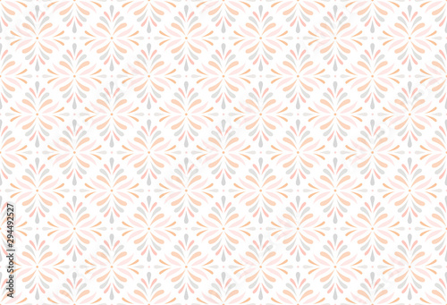 Ornamental Arabesque floral tiles seamless vector pattern. Abstract Flower Background..