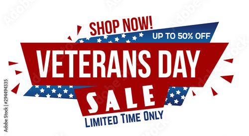 Veterans day sale banner design