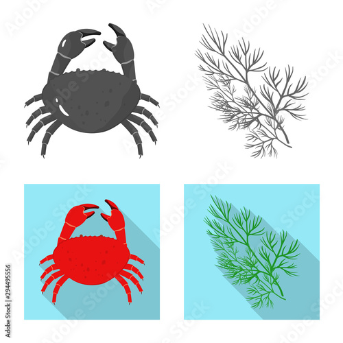 Isolated object of taste and product logo. Set of taste and cooking stock vector illustration.