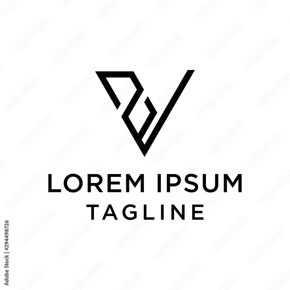 initial letter logo VZ, ZV logo template initial letter logo VZ, ZV logo template