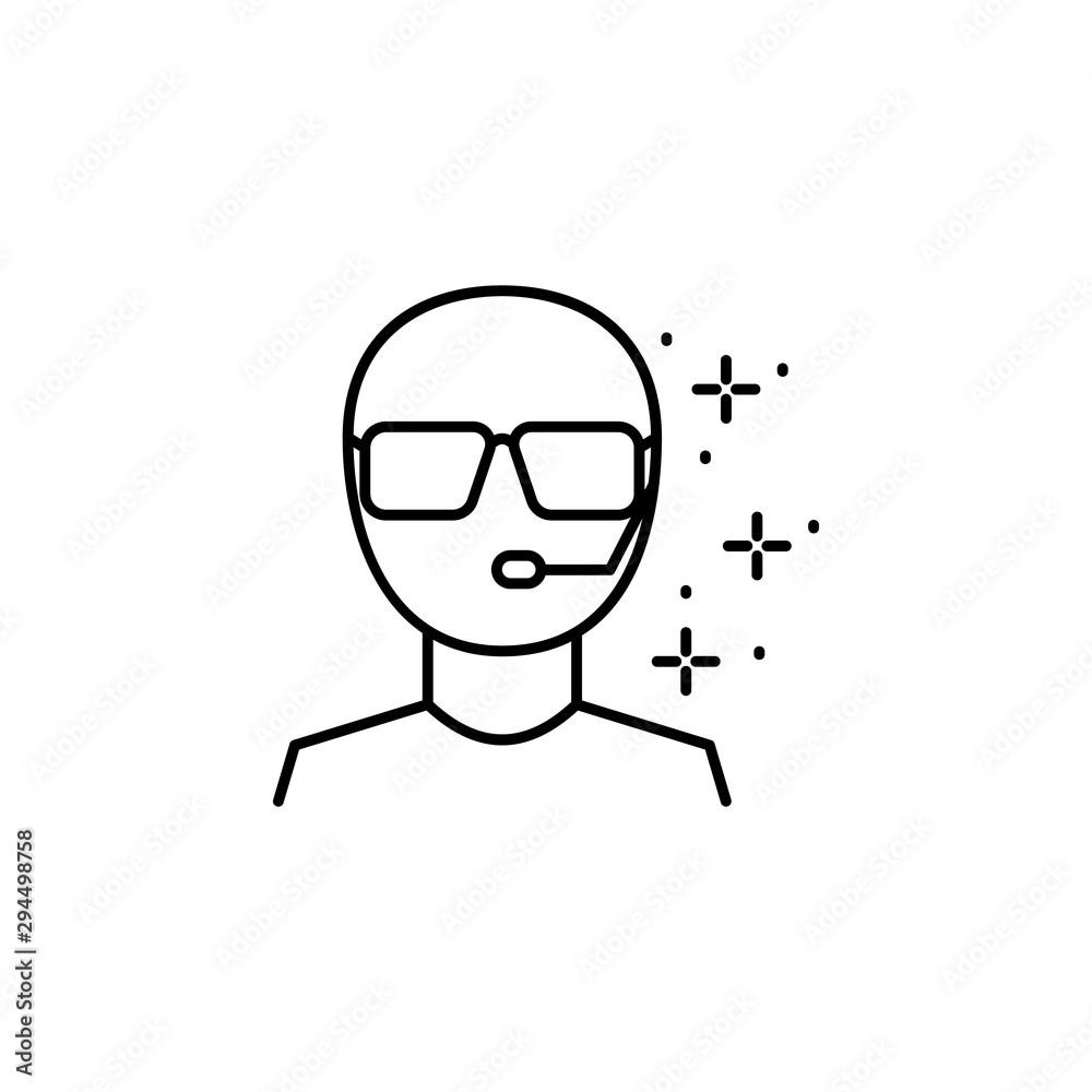 Fame bodyguard icon. Element of famous