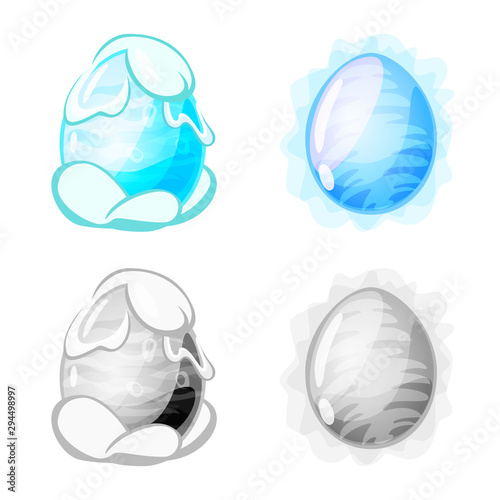 Vector design of animal and prehistoric icon. Set of animal and cute stock symbol for web.