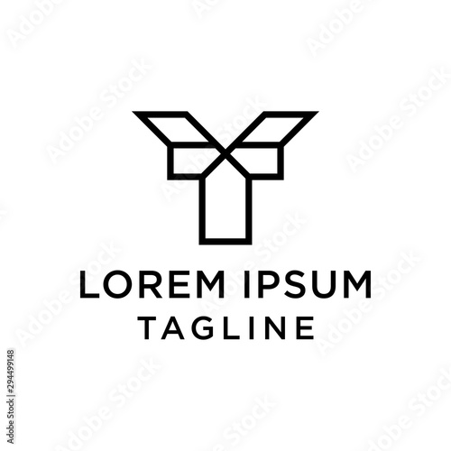 initial letter logo YT, TY logo template 