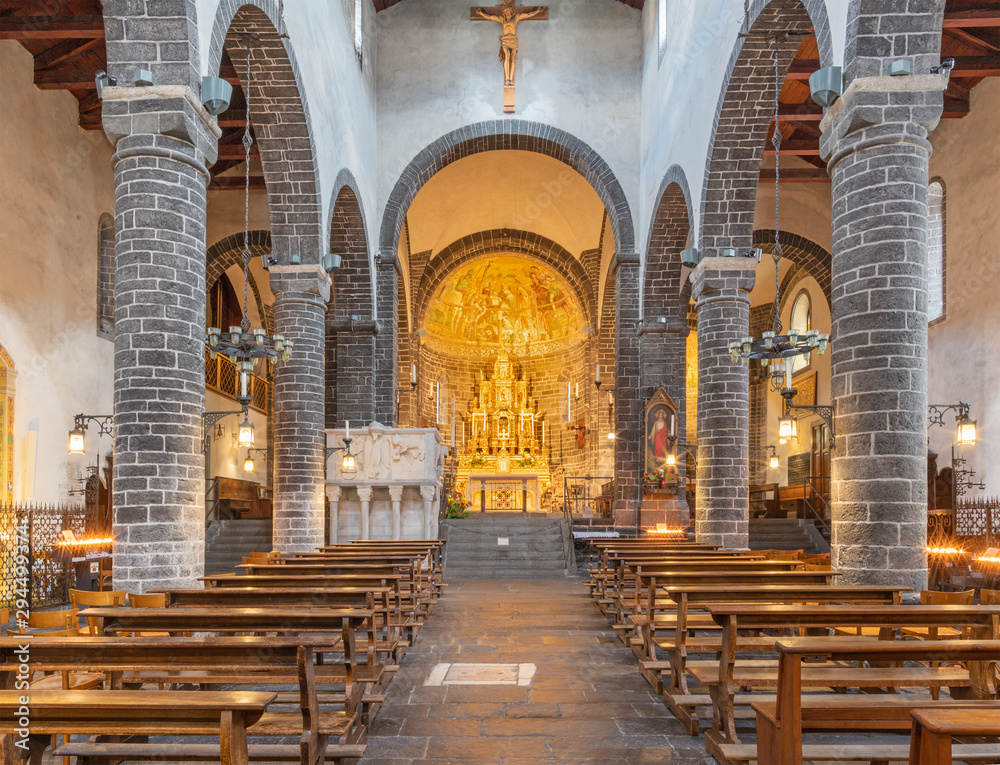 BELAGGIO, ITALY - MAY 10, 2015: The church Chiesa di San Giacomo.