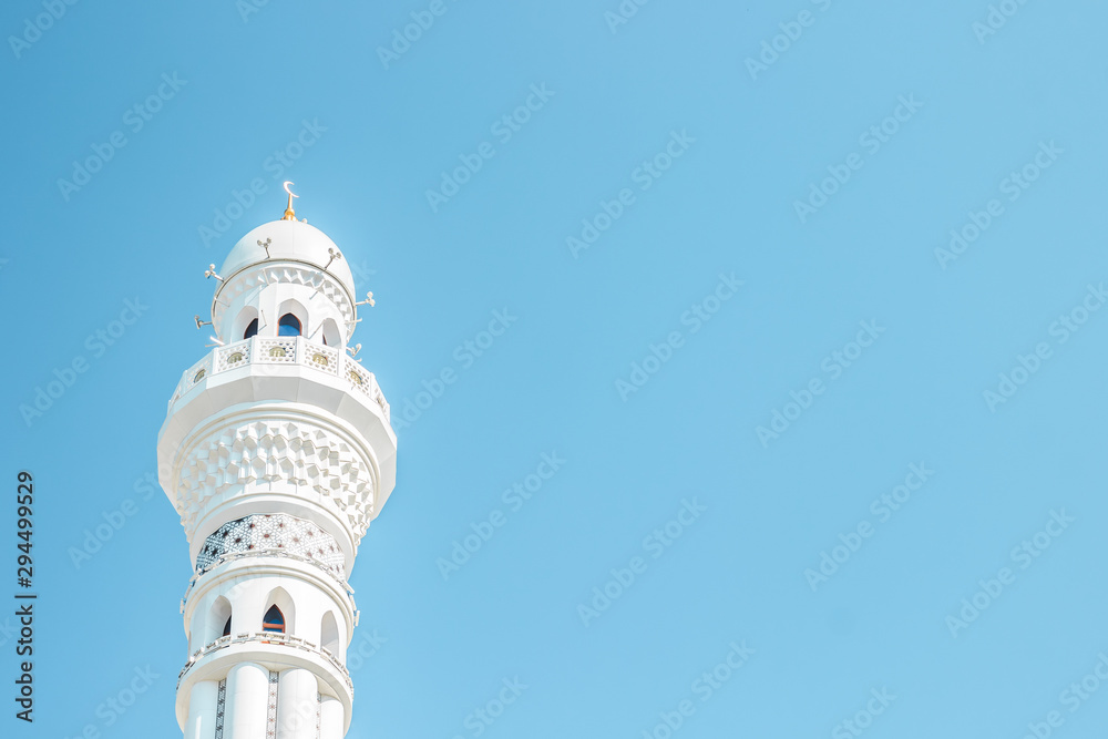 Minaret and free space for text