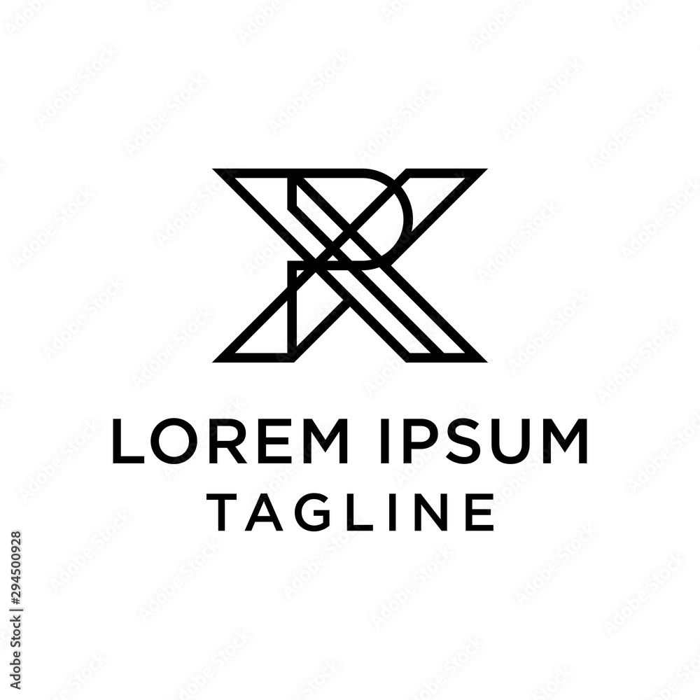 Fototapeta premium initial letter logo XR, RX logo template 