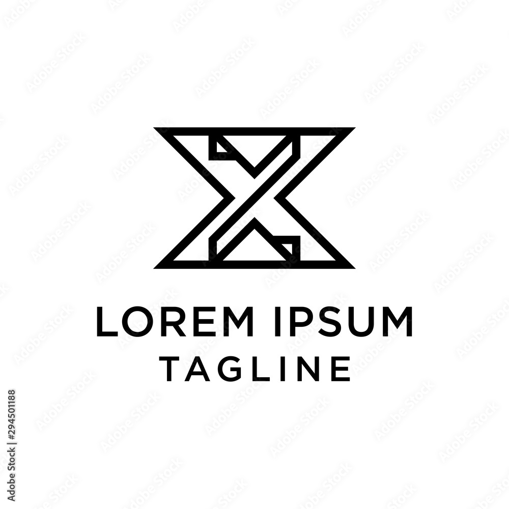 Fototapeta premium initial letter logo XZ, ZX logo template