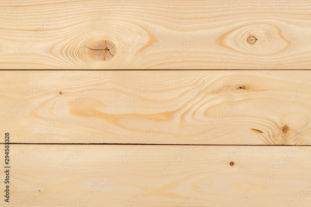 Freshly-planed wood planks closeup - obrazy, fototapety, plakaty 