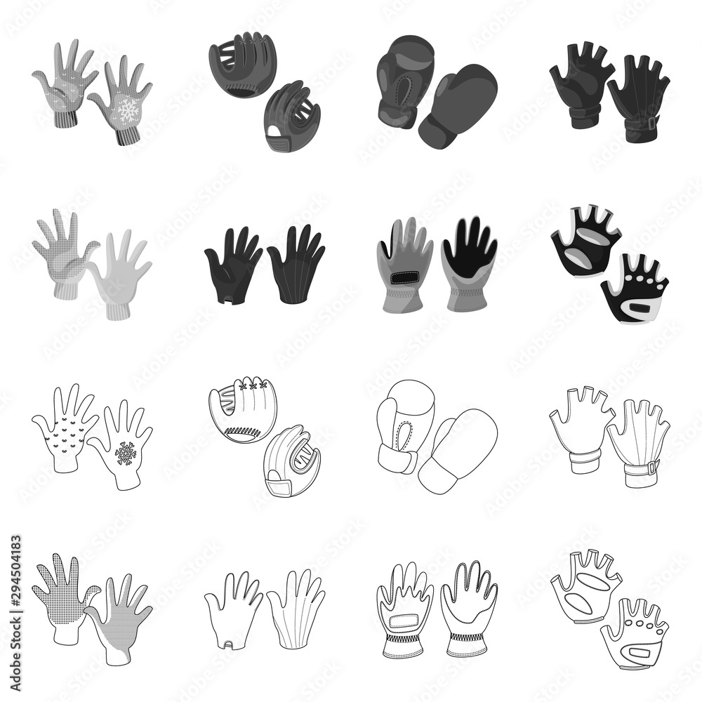 Fototapeta premium Vector design of silhouette and safety sign. Collection of silhouette and comfort stock symbol for web.