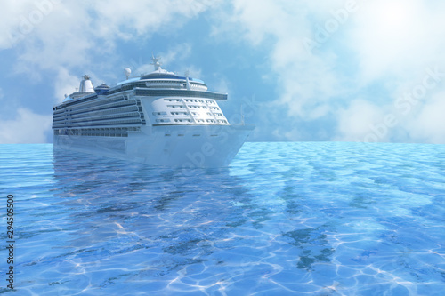 Concept art of cruise ship model  render 3D
