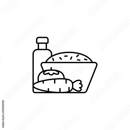 Diet, salad, water icon. Element of world cancer day icon