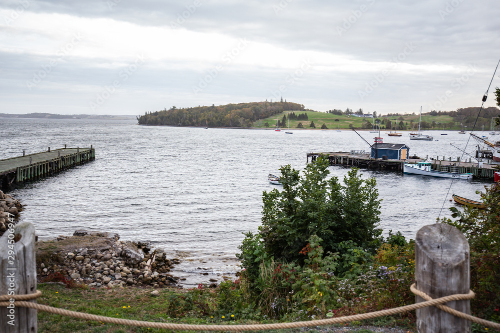 Small harbor in Lunenburg Nova scotia