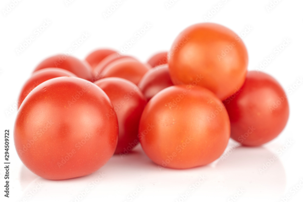Lot of whole fresh red tomato heap isolated on white background Lot of whole fresh red tomato heap isolated on white background