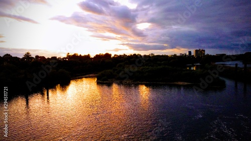 sunset over lake © Tim