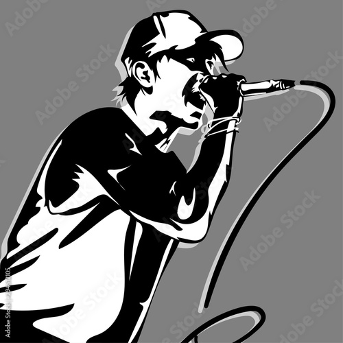 singer man music graphic action band