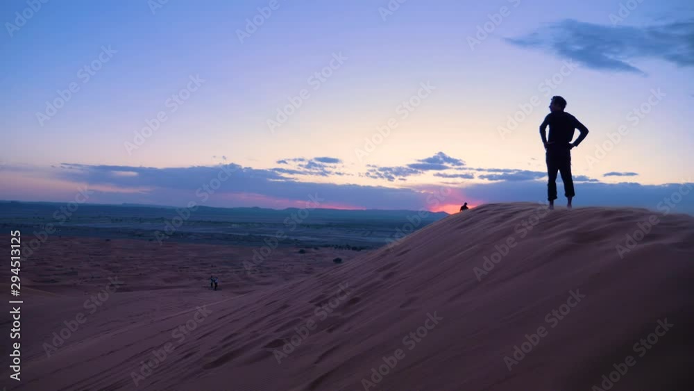 Landscape and dunes in the Merzouga Desert in Morocco Landscape and dunes in the Merzouga Desert in Morocco