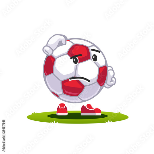 Sad soccer football fan watching football match