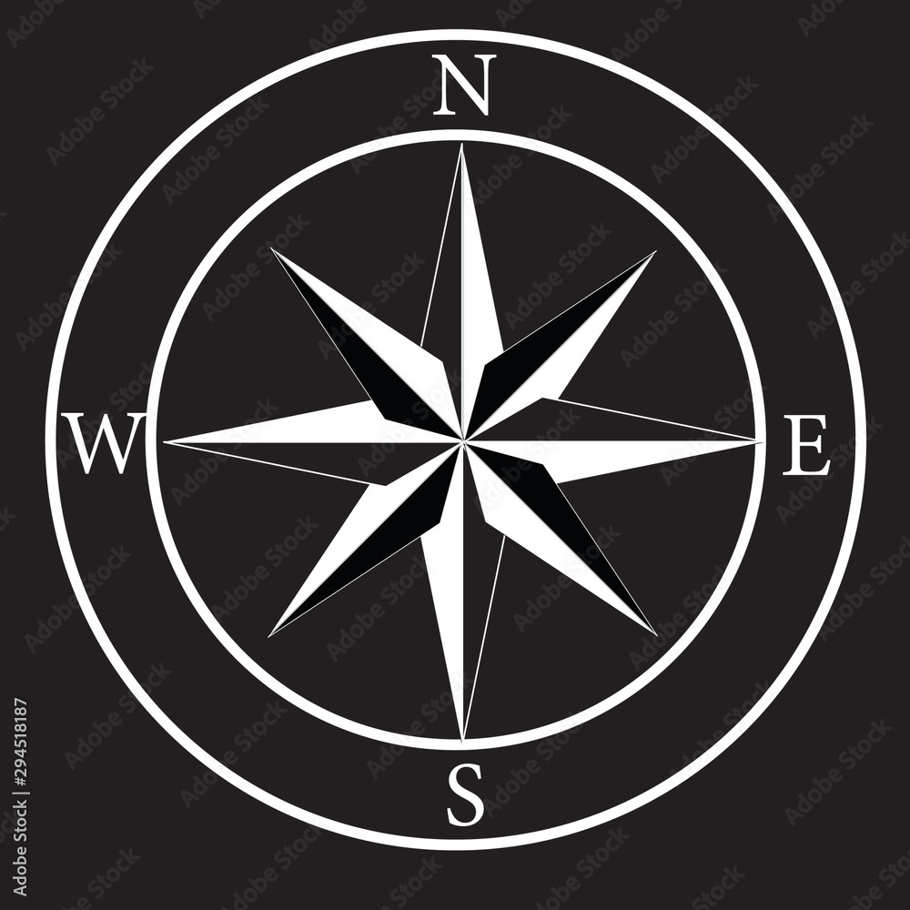 compass simple black icon. Vector illustration eps10 compass simple black icon. Vector illustration eps10