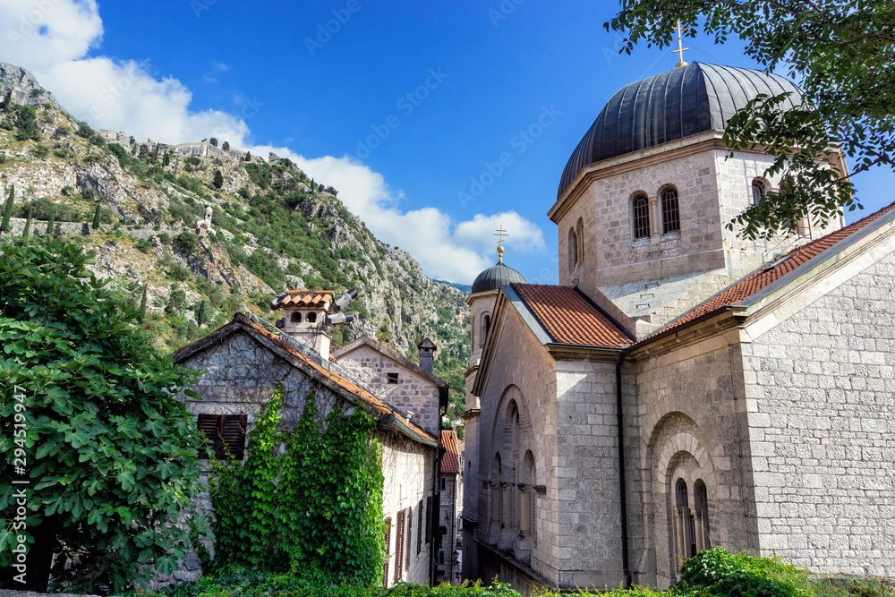 St Nicholas Church and St John Fortress in Kotor, Montenegro