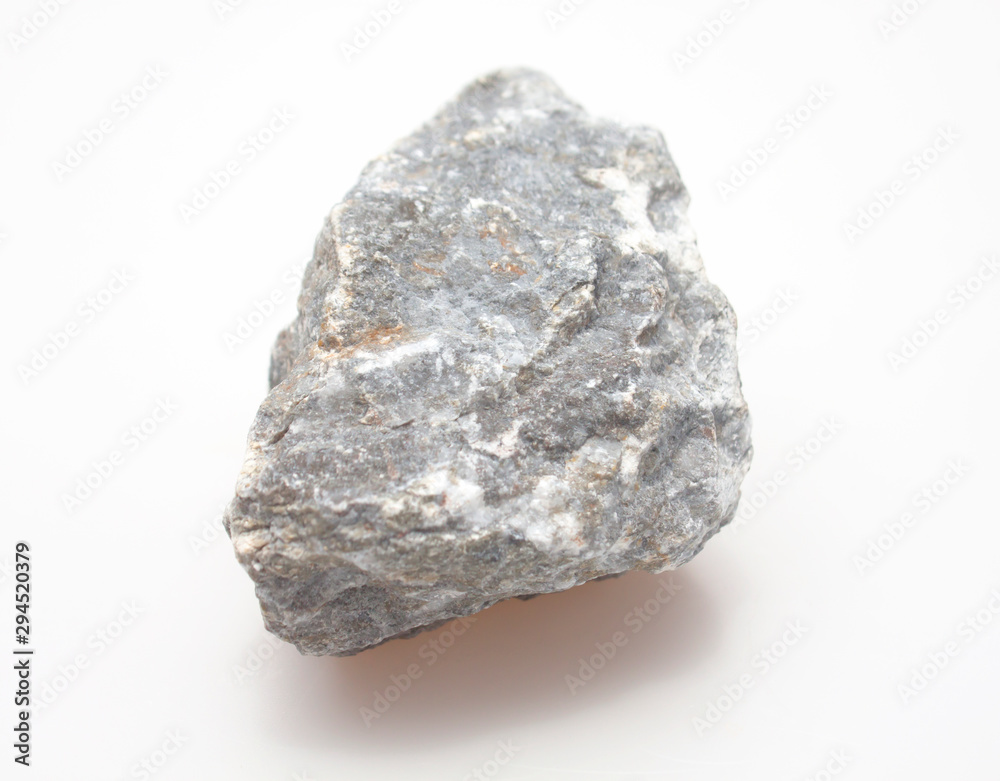 Obraz premium Grey stone isolated on white background