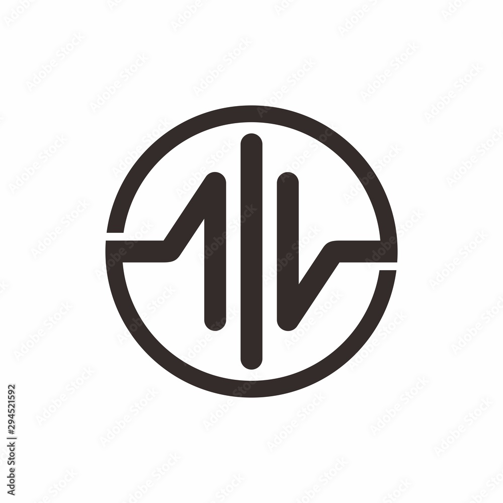 Sound wave logo design template vector illustration