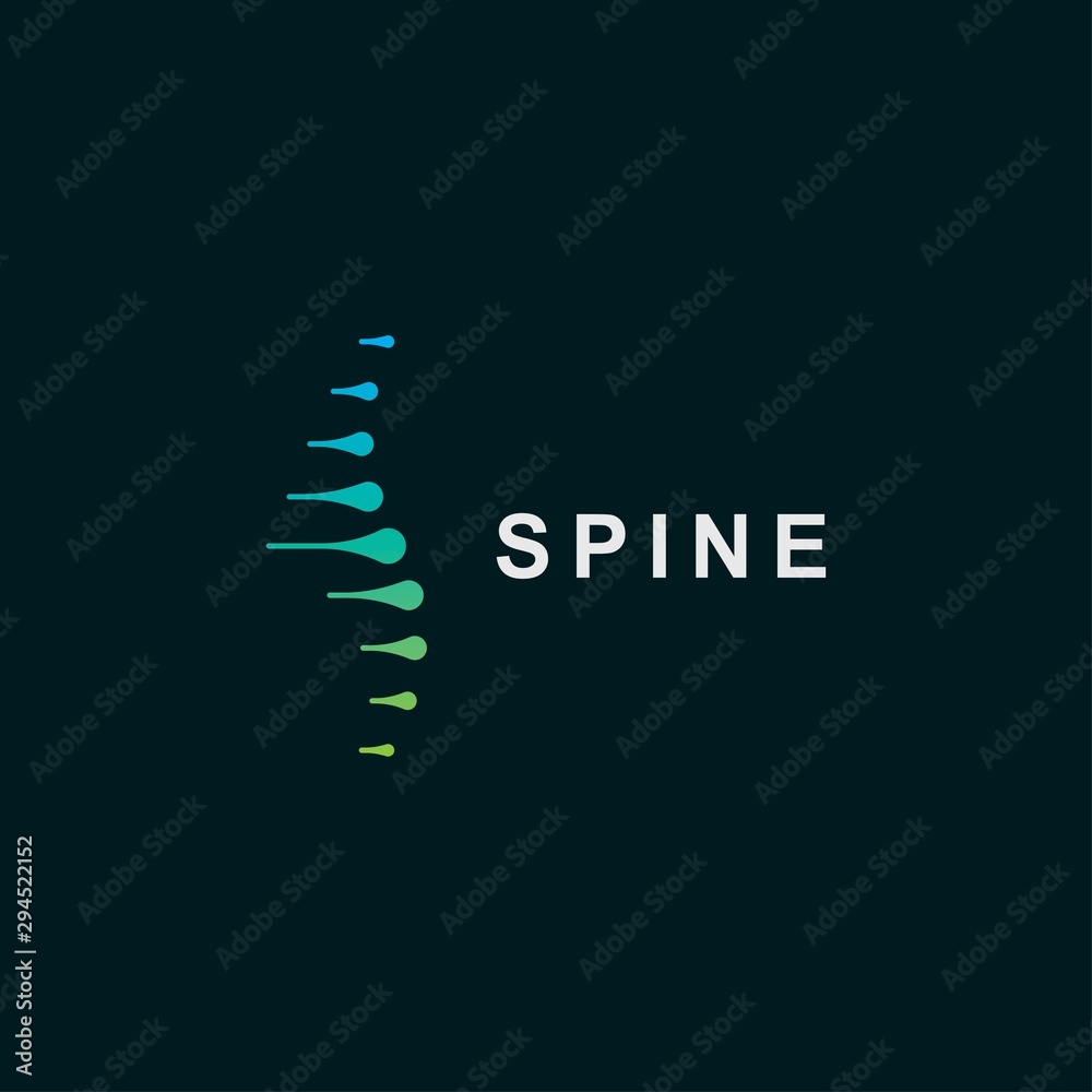 Spine logo design template.icon for science technology Spine logo design template.icon for science technology