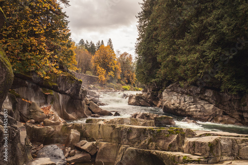 Fototapeta Naklejka Na Ścianę i Meble -  waterfall in the forest in autumn 