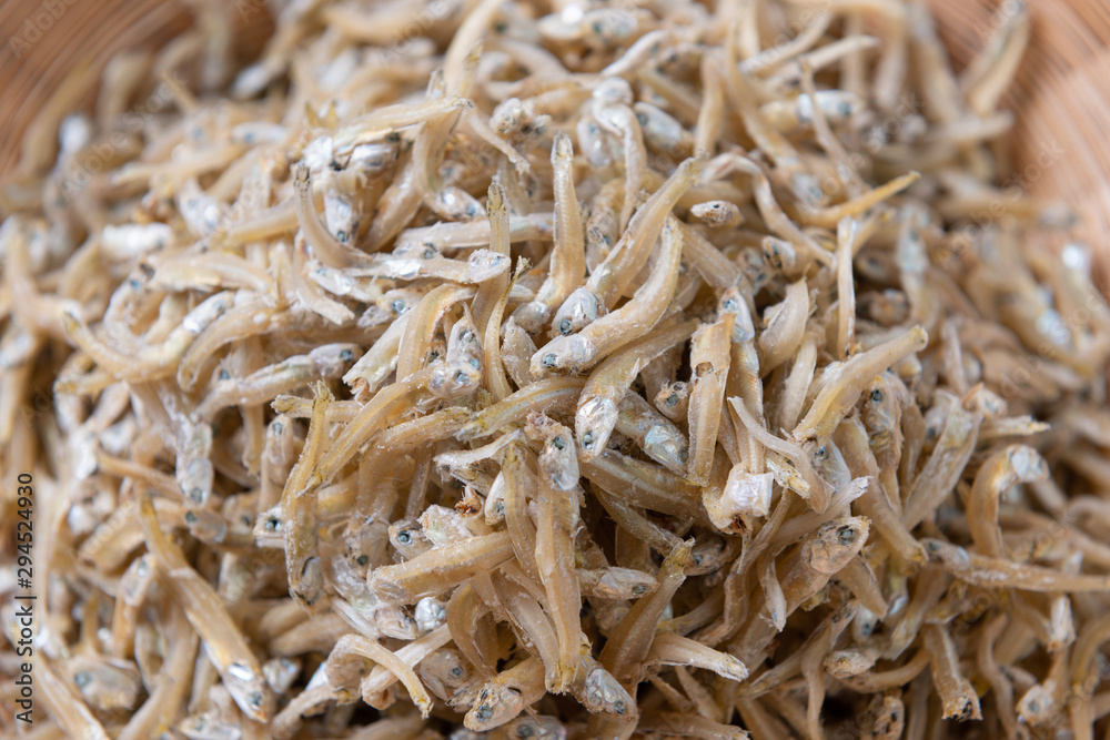 Sun dried anchovies used in Asian cuisine Sun dried anchovies used in Asian cuisine