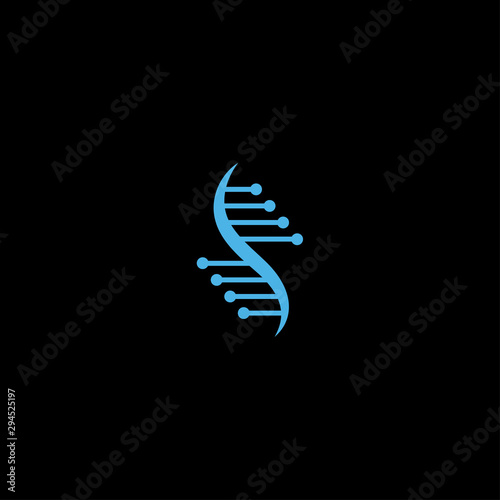 DNA Logo Icon Design Template. Helix  Genetic  Bio  Modern Vector Illustration