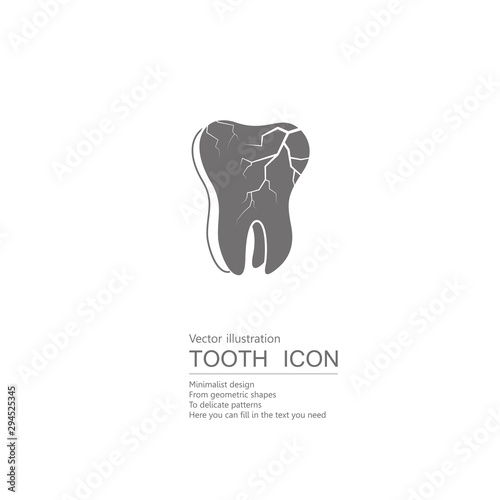 Vector drawn teeth. Isolated on white background.