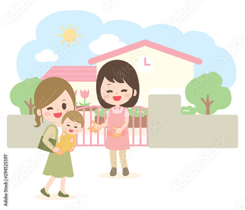 take a child to and from the kindergarten