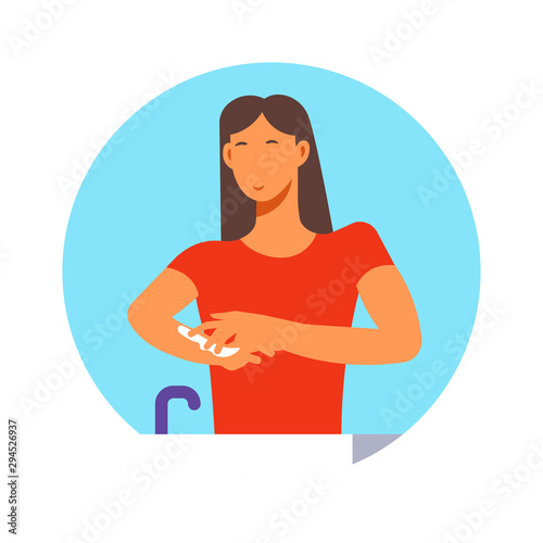 Hands washing, woman cleaning hands with soap under tap