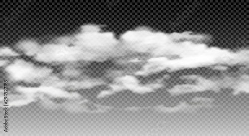 Cloudy skies on transparent